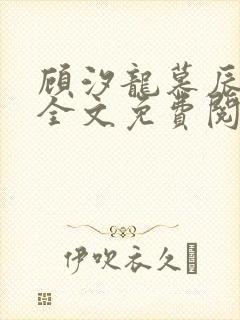 顾汐龙慕辰小说全文免费阅读