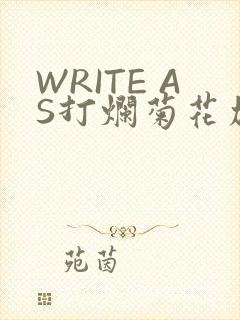 WRITE AS打烂菊花加姜