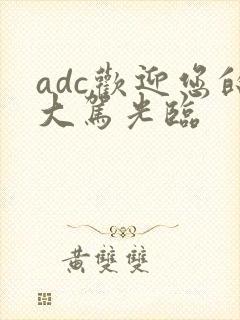 adc欢迎您的大驾光临