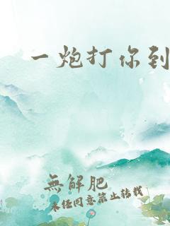 一炮打你到天亮