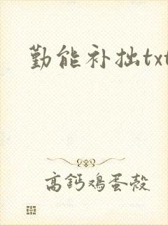 勤能补拙txt