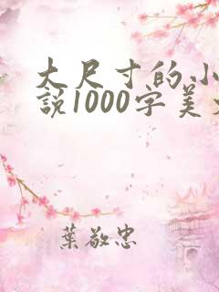 大尺寸的小黄说说1000字美文