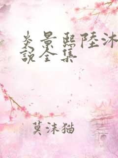 炎景熙陆沐擎小说全集