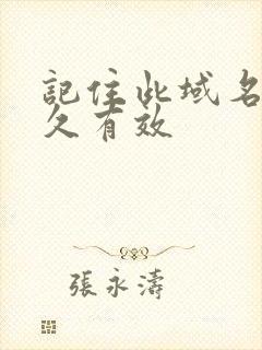 记住此域名记永久有效