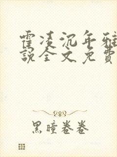 霍凌沉年雅璇小说全文免费阅读