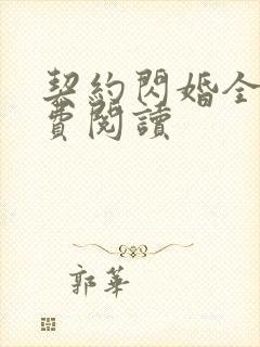 契约闪婚全文免费阅读