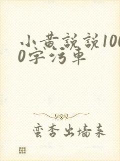 小黄说说1000字污车