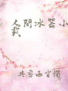 人间冰器小说下载