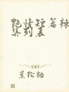 艳情短篇辣文合集列表