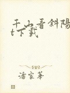 千山看斜阳txt下载