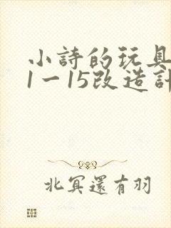 小诗的玩具日记1一15改造计划