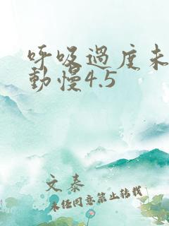 呼吸过度未增减动慢4.5