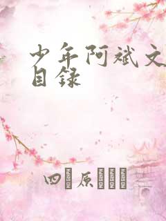 少年阿斌文说读目录