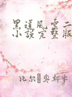 黑道风云二十年小说完整版