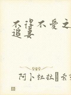 不得不爱之冷少追妻