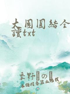 大团圆结全文阅读txt