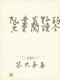 阮棠肖野的小说免费阅读全文