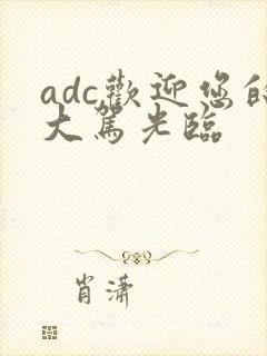 adc欢迎您的大驾光临