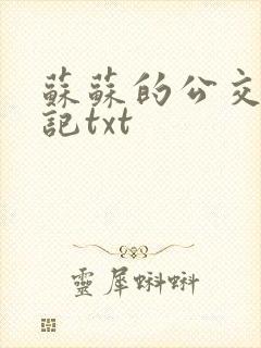 苏苏的公交车日记txt