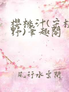 樱桃汁(宋枝江野)笔趣阁