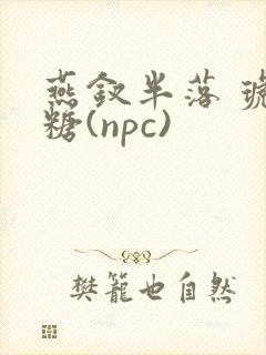 燕钗半落 琥珀糖(npc)