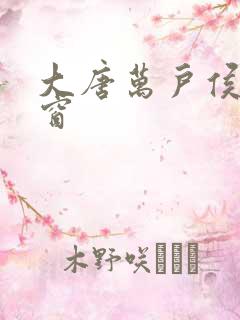 大唐万户侯无弹窗