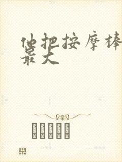 他把按摩棒开到最大