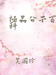 极品公子百度百科