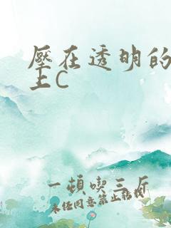 压在透明的玻璃上C