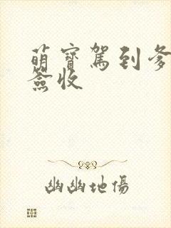 萌宝驾到爹地请签收