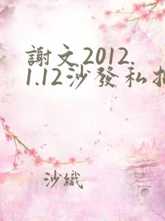 谢文2012.1.12沙发私拍