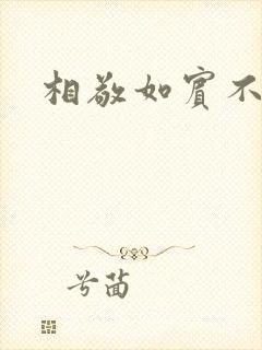 相敬如宾不相睹