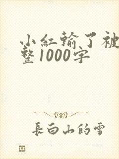 小红输了被小明整1000字