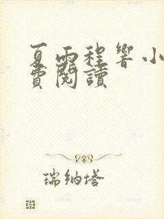 夏雨程响小说免费阅读