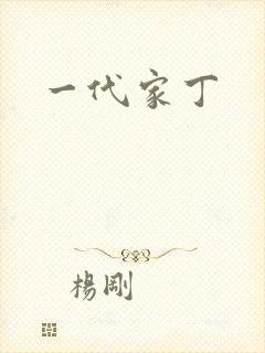 一代家丁