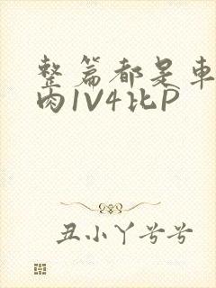 整篇都是车的多肉1V4比P