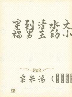 穿到清水文里造福男主的小说