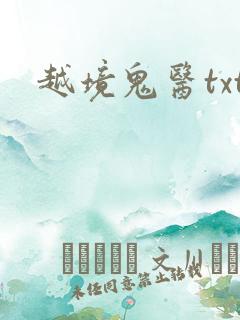 越境鬼医txt