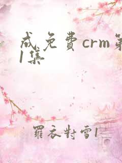 成免费crm第1集