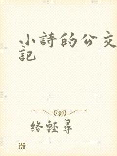 小诗的公交车日记