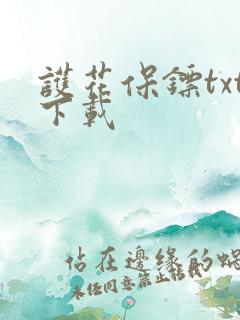 护花保镖txt下载