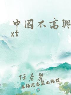 中国不高兴 txt
