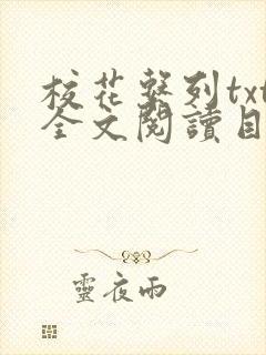 校花系列txt全文阅读目录