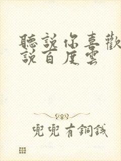 听说你喜欢我小说百度云