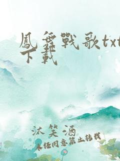 凤舞战歌txt下载