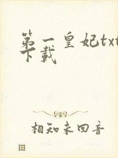 第一皇妃txt下载