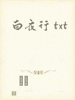 白夜行 txt