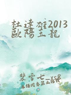 杜达雄2013欧阳玉龙