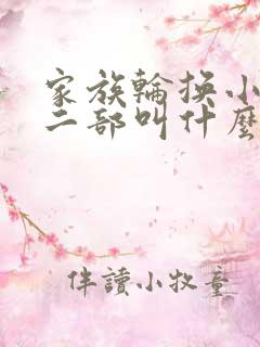 家族轮换小说第二部叫什么名字