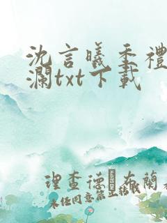 沈言曦季礼叶秋澜txt下载